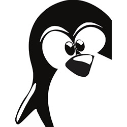 Adesivo de Parede Pinguim de Geladeira Kapos Preto (22x30cm)