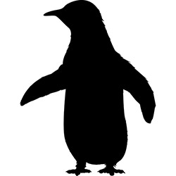 Adesivo de Parede Pinguim Kapos Preto (22x30cm)