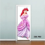 Adesivo De Porta Princesas Ariel Disney