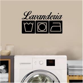 Adesivo Decorativo de Parede - Lavanderia 1 - Amarelo