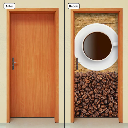 Adesivo Decorativo de Porta - Café - Coffee - X1155cnpt