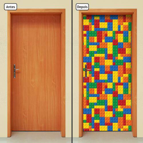 Adesivo Decorativo de Porta - Lego - 167cnpt