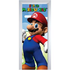 Adesivo Decorativo de Porta - Mario World - P - P