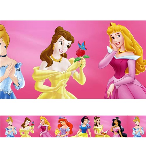 Adesivo Decorativo Faixa para Quarto Infantil Faixa das Princesas