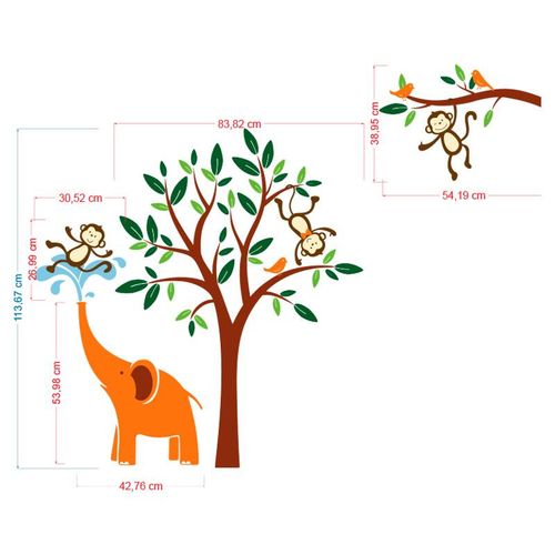 Adesivo Decorativo Infantil Safari 04 1,15x1,70cm