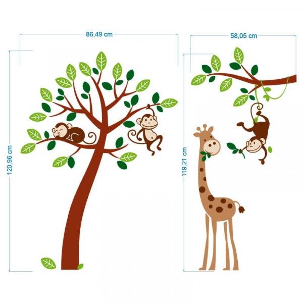 Adesivo Decorativo Infantil Safari 05 1,20x1,50cm - Viniko