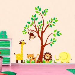 Adesivo Decorativo Infantil Safari (1,35x1,35cm)