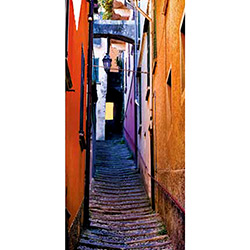 Adesivo Decorativo para Porta Italia Urban Preto / Branco (210x95cm)