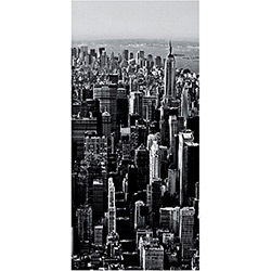 Adesivo Decorativo para Porta New York Urban Preto / Branco (210x95cm)