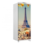 Adesivo Geladeira Porta Paris Torre Eiffel - 150X60Cm