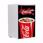 Adesivo para Frigobar Coca Cola Copo e Logo Fundo Branco para Envelopamento de Porta
