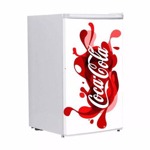 Adesivo para Frigobar Coca Cola Logo Fundo Branco para Envelopamento de Porta