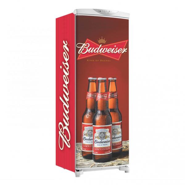 Adesivo Geladeira Envelopamento Total 3 Garrafas Budweiser - 180x65cm - Sunset Shop