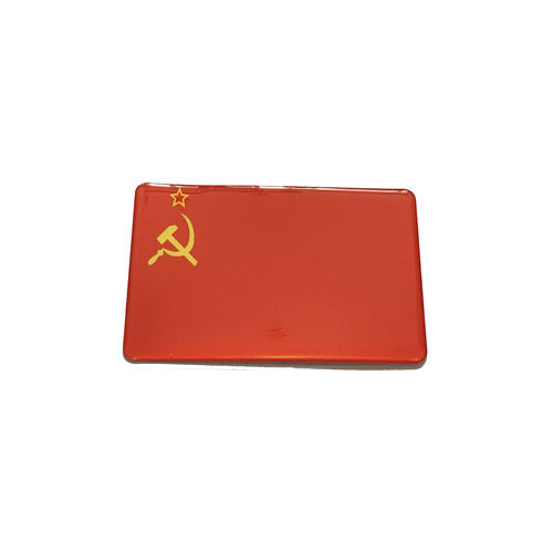 Tudo sobre 'Adesivo Resinado da Bandeira da União Soviética URSS 5x3 Cm'