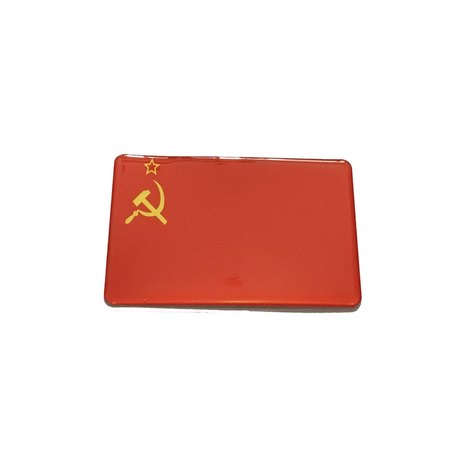 Adesivo Resinado da Bandeira da União Soviética Urss 5X3 Cm