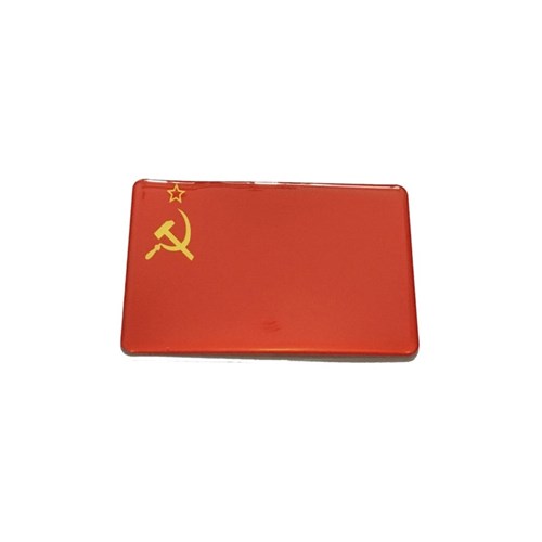 Adesivo Resinado da Bandeira da União Soviética Urss 9X6 Cm