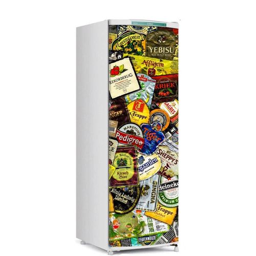 Adesivos de Geladeira Rótulos de Cerveja 2 - Envelopamento Porta - Até 1,70x0,65 M