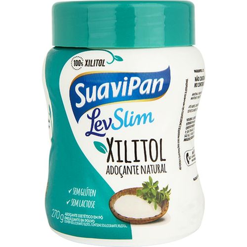 Adoçante Dietético em Pó Xylitol Levslim 270g - Suavipan