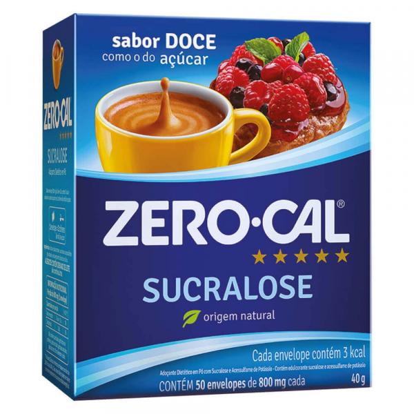 Adoçante Dietético Sucralose Sachê C/50 - Zero-Cal - Zerocal
