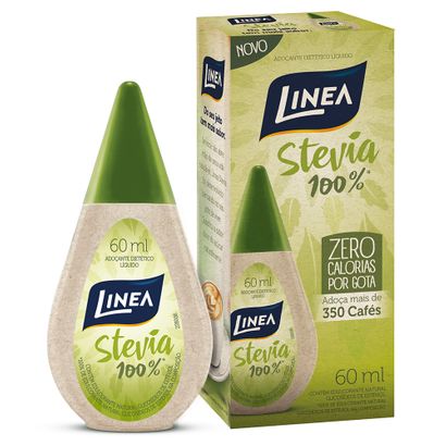 Adoçante Líquido Stevia com 60ml Linea