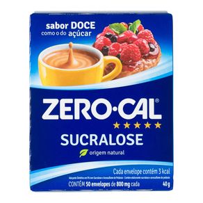 Adoçante Sucralose Zero Cal com 50 Envelopes