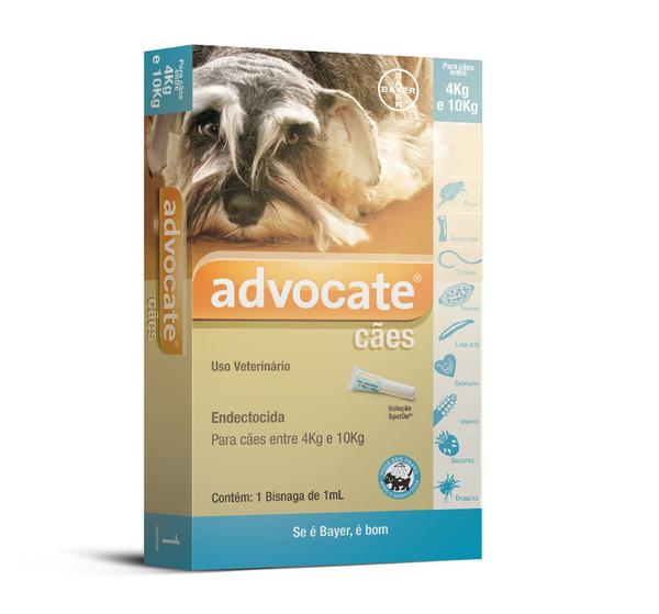 Advocate Antipulgas para Cães de 4 Kg a 10 Kg - Bayer
