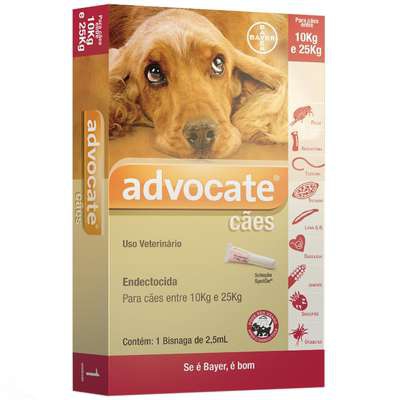 Advocate Cães (2,5ML) 10 a 25KG - Bayer
