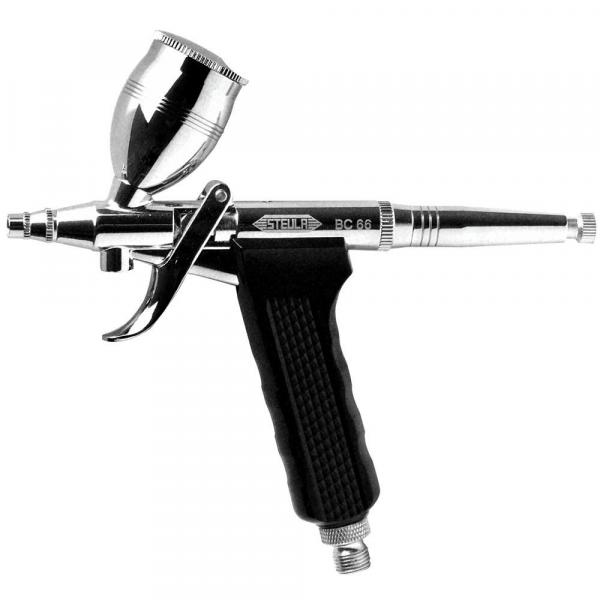 Aerógrafo Profissional Steula em Formato de Mini-Pistola, com Bico 0,3 Mm e Copo 12 Ml - BC66-03