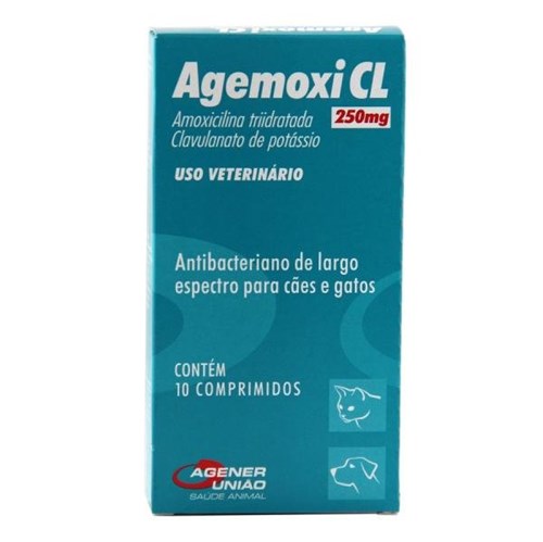 Agemoxi CL 250mg Antibiótico 10 Comprimidos - Agener União