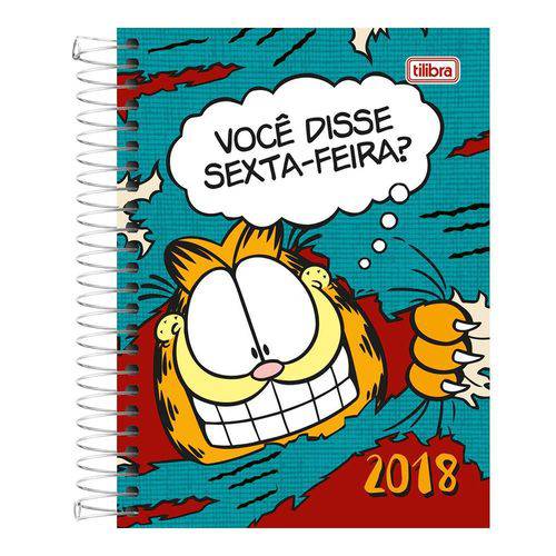 Agenda 2018 Garfield M4 Espiral Sexta-feira Tilibra