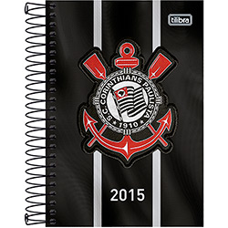 Agenda Corinthians Preta com Listras Brancas 2015 - Tilibra