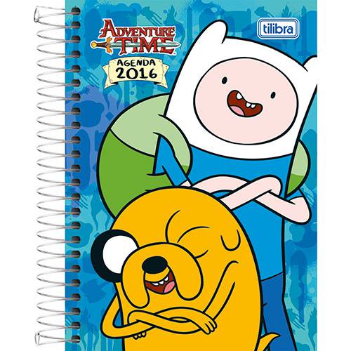 Tudo sobre 'Agenda Diária Adventure Time Fundo Azul 2016 - Tilibra'