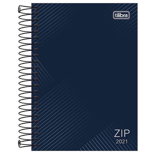 Agenda Diária Zip 2021 - Azul - Tilibra