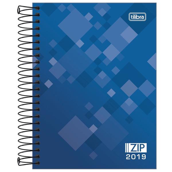 Agenda Diária Zip 2019 - Azul - Tilibra