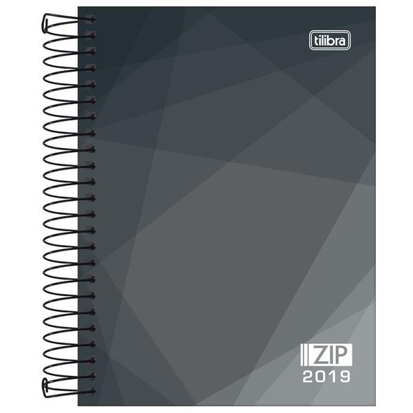 Agenda Diária Zip 2019 - Cinza - Tilibra