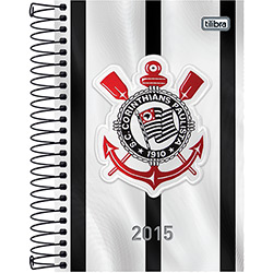 Agenda Tilibra Corinthians Branca com Listras Pretas 2015