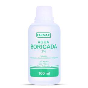 Água Boricada 3% Farmax com Gotejador