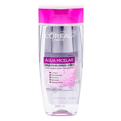 Água Micelar L'Oréal Paris Solução de Limpeza Facial 5 em 1 200ml