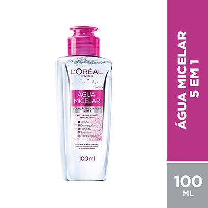 Água Micelar L'Oréal Paris Solução de Limpeza Facial 5 em 1 100ml