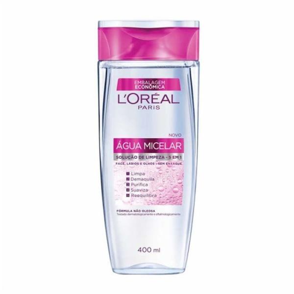 Água Micelar L'oréal Solução de Limpeza Facial 5 em 1 400ml - L'Oreal