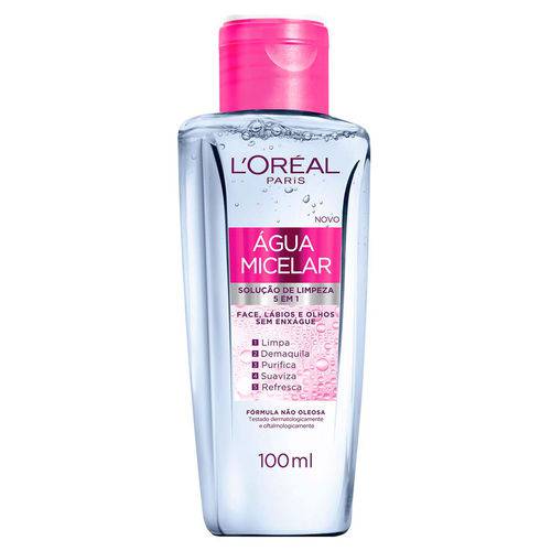 Água Micelar Travel L'Oréal Paris - Solução de Limpeza Facial 5 em 1