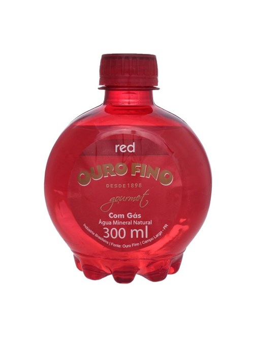 Água Mineral Red com Gás Ouro Fino 300ml