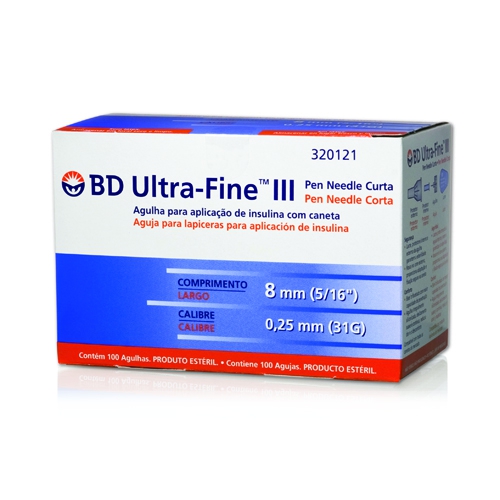 Agulha Insulina BD Ultra-Fine 8mm 100 Unidades