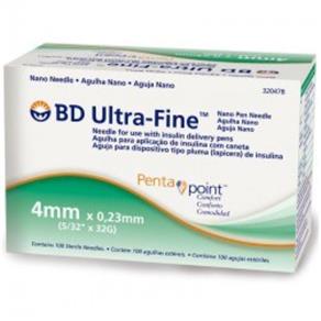 Agulha para Insulina Bd Ultra-Fine Pentapoint 4Mm - 100 Unidades