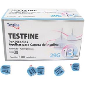 Agulha Testline Testfine Pen Needles Universal Curta 29G 13Mm C/ 100 Agulhas para Caneta de Insulina