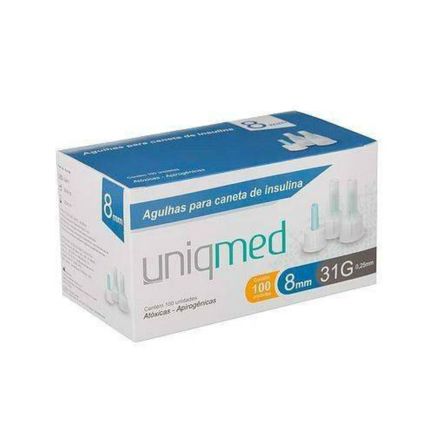 Agulhas P/ Caneta de Insulina - Uniqmed- 31g 8mm 100un