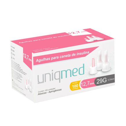 Agulhas P/ Caneta de Insulina - Uniqmed - 29g 12,7mm 100un