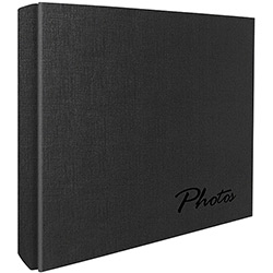 Álbum de Fotografia Chies Top Lux Classic Preto com Sistema de Parafuso para 100 Fotos 15x21cm com Memo