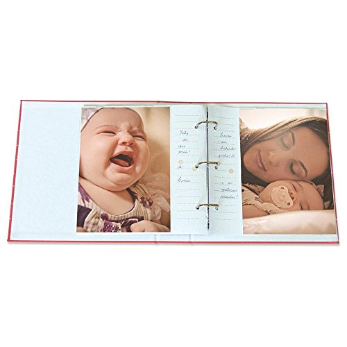 Álbum de Fotos Bebê Tecido Rosa - 100 Fotos 15x21 Cm - 24,5x23 Cm