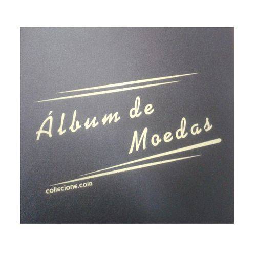 Album Preto Pvc para 100 Moedas Bolsas 40x40mm com Aba -2arg